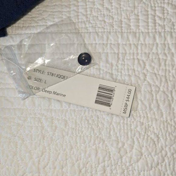 NWT Zac & Rachel Navy Button Down Top - Size Large - Picture 9 of 13